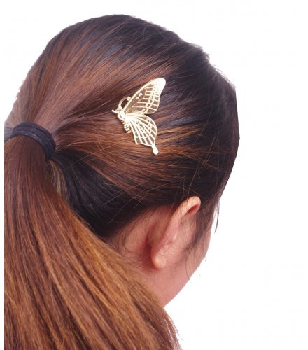 HA040 - Gold Butterfly Hair Pin